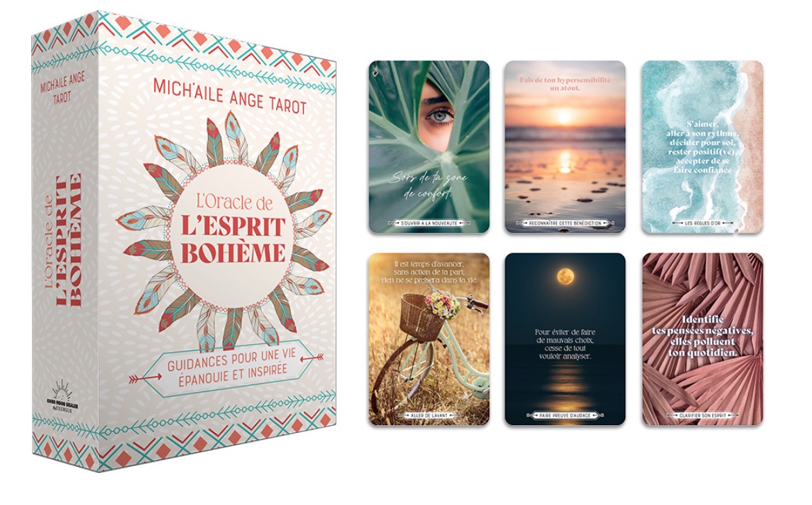 Dispo sur Amazon !
Oracle de l’Esprit Bohème : 60 cartes de Guidance en français aux Editions Tredaniel