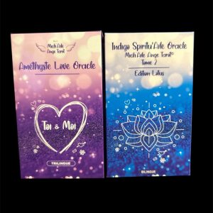 Pack de 2 oracles : Améthyste Love Oracle 52 cartes Trilingues + Indigo Spiritu’Aile Oracle 52 cartes bilingues