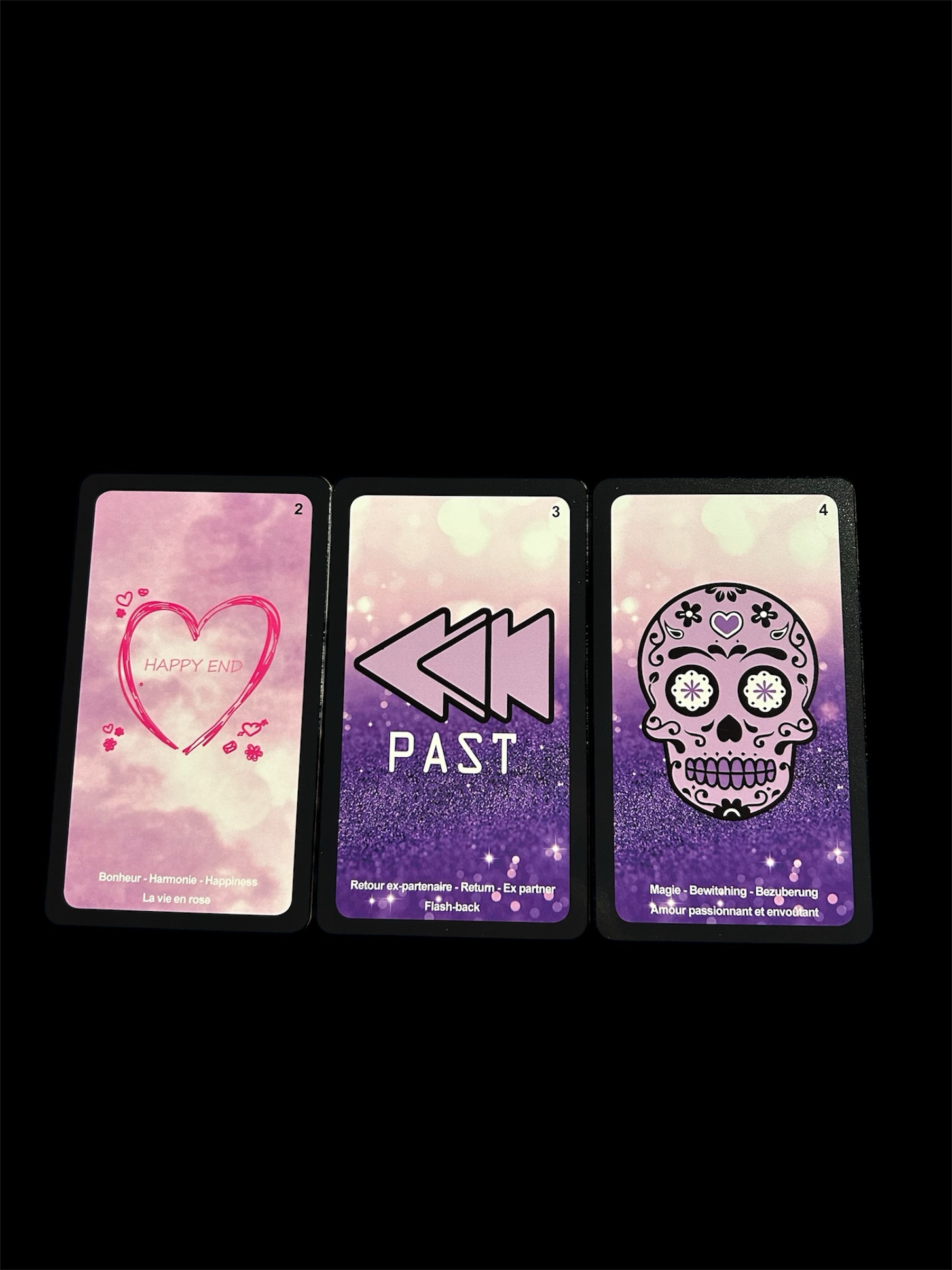 Pack de 2 oracles : Améthyste Love Oracle 52 cartes Trilingues + Indigo Spiritu’Aile Oracle 52 cartes bilingues – Image 3